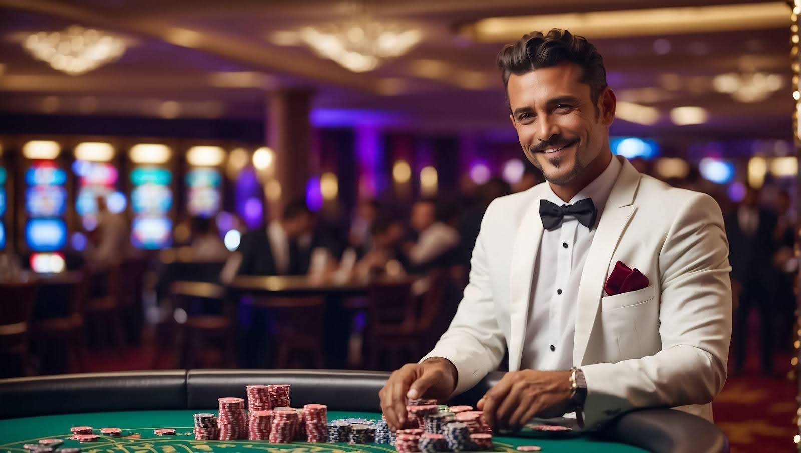 Studio dealer HD 26 2d dengan meja turnamen blackjack dan roulette